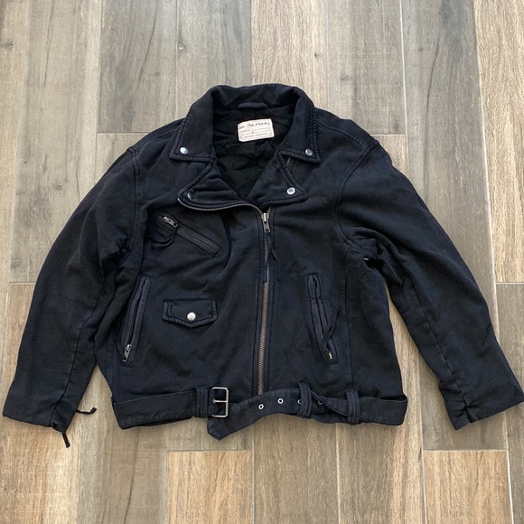 NEW Free People Rebel Rebel Knit Moto Jacket Size Medium - Picture 3 of 8